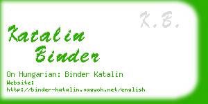 katalin binder business card